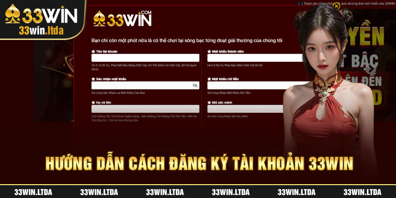 Hướng dẫn cách đăng ký tài khoản 33win